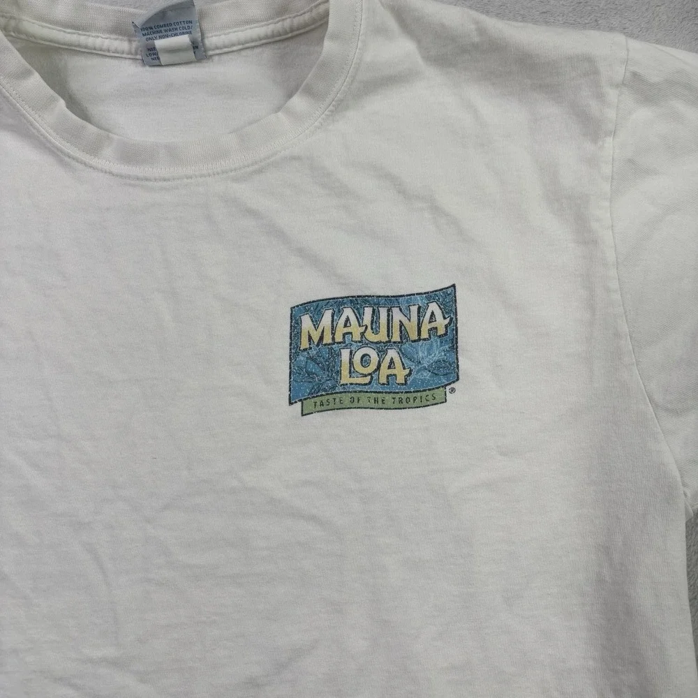 Crazy Shirts Mauna Loa Taste of the Tropics White SS Graphic Shirt Men's Medium